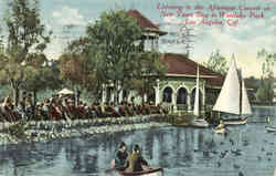 Listening to the Afternoon Concert on New York Day, Westlake Park Postcard