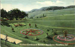 Sunken Gardens at Busch's Residence Pasadena, CA Postcard Postcard