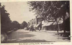 Main Street Looking South Wolcottville, IN Postcard Postcard