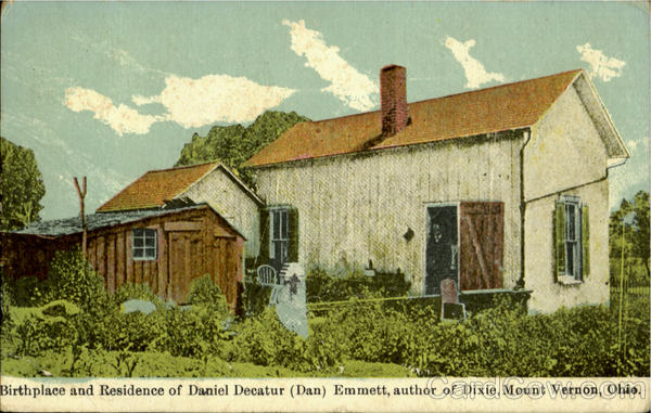 Birth Place And Residence Of Daniel Decatur Emmett Mount Vernon Ohio