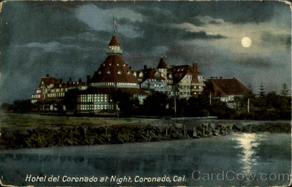 Hotel Del Coronado At Night California