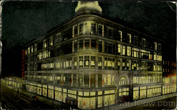 Donaldson's Glass Block at Night Minneapolis Minnesota