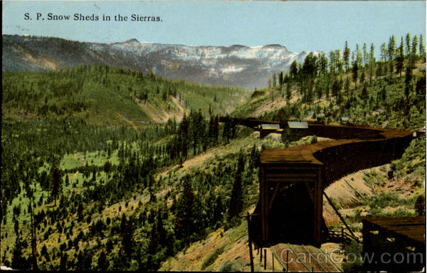S. P. Snow Sheds In The Sierras Railroad (Scenic)