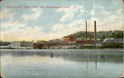 International Paper Mills And Androscoggin River Postcard