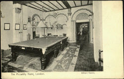 The Piccadilly Hotel Billiard Rooms London, England Postcard Postcard