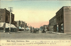 Main Street Hutchinson, MN Postcard Postcard