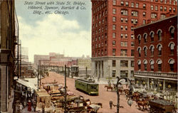 State Street With State St. Bridge Postcard