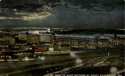 Part Of West Bottoms By Night Kansas City, MO Postcard Postcard