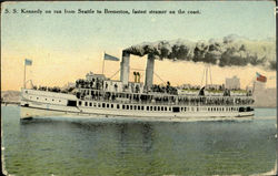 SS Kennedy On Run From Seattle To Bremerton Postcard