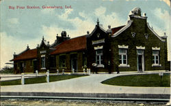 Big Four Station Greensburg, IN Postcard Postcard