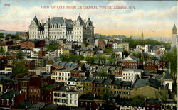 View Of City From Cathedral Tower Postcard