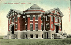 First Baptist Church Anson, TX Postcard Postcard