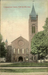 Congregational Church Fair Haven, CT Postcard Postcard