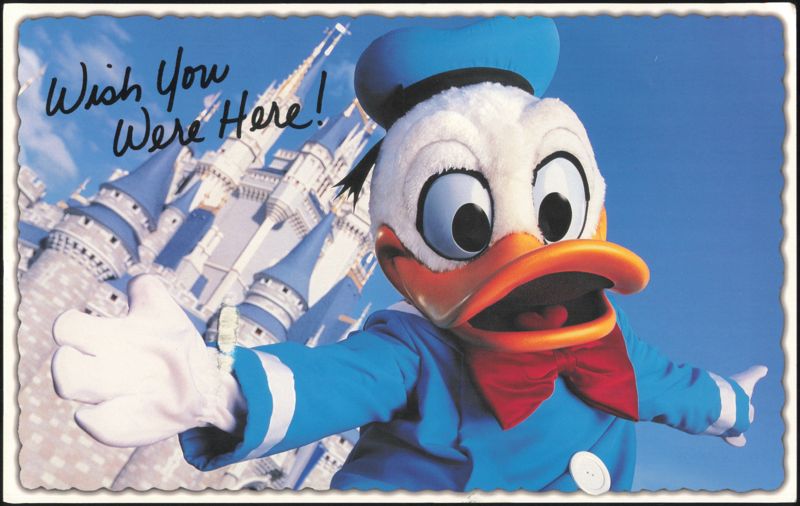 Donald Duck Walt Disney World Wilderness Lodge Promotion Lake Buena Vista Florida