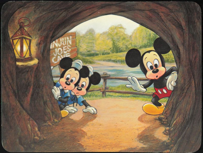 Mickey Mouse and Nephews at Injun Joe's Cave Lake Buena Vista Florida