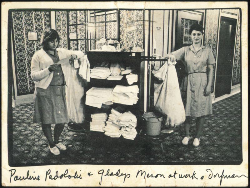 Pauline Padolski and Gladys Mason at Work, Hotel Syracuse New York