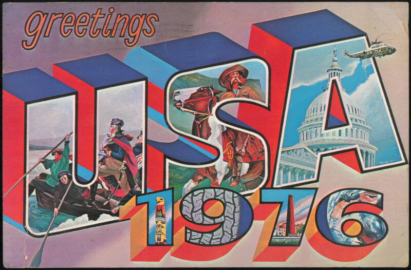 Greetings USA 1976 Bicentennial Art by Darrell Forney