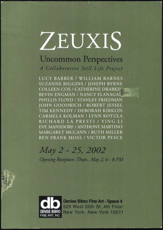 Zeuxis Uncommon Perspectives Collaborative Still Life Project New York