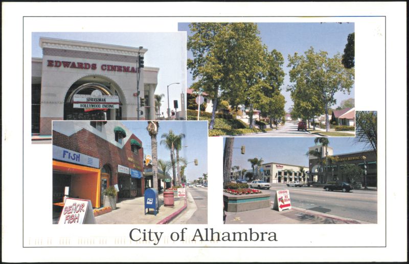 City of Alhambra Street Scenes and Edwards Cinemas California