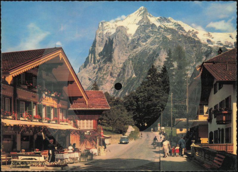 Grindelwald and the Wetterhorn Mountain Scene Switzerland