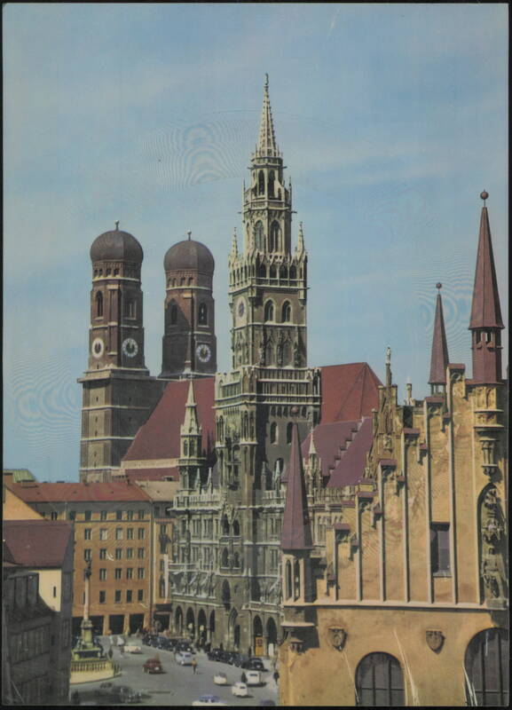 New Town Hall and Frauenkirche in Munich Germany