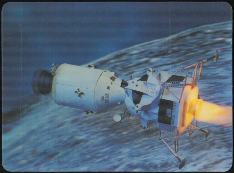 Apollo Lunar Module and Command Module in Orbit