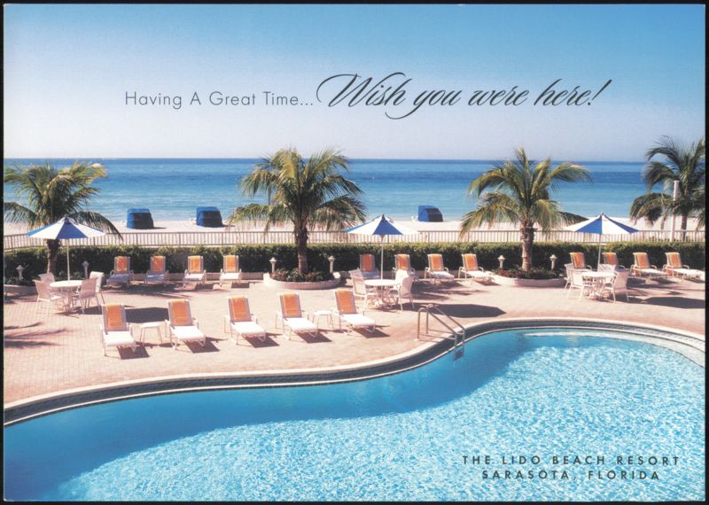 Lido Beach Resort Pool and Beach View, Sarasota, Florida