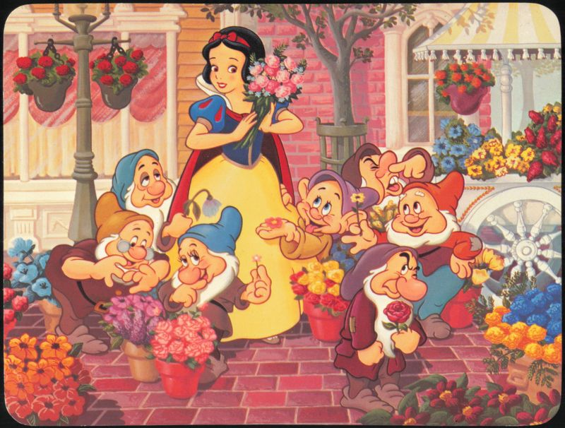 Snow White and the Seven Dwarfs at Disneyland Flower Market Anaheim California