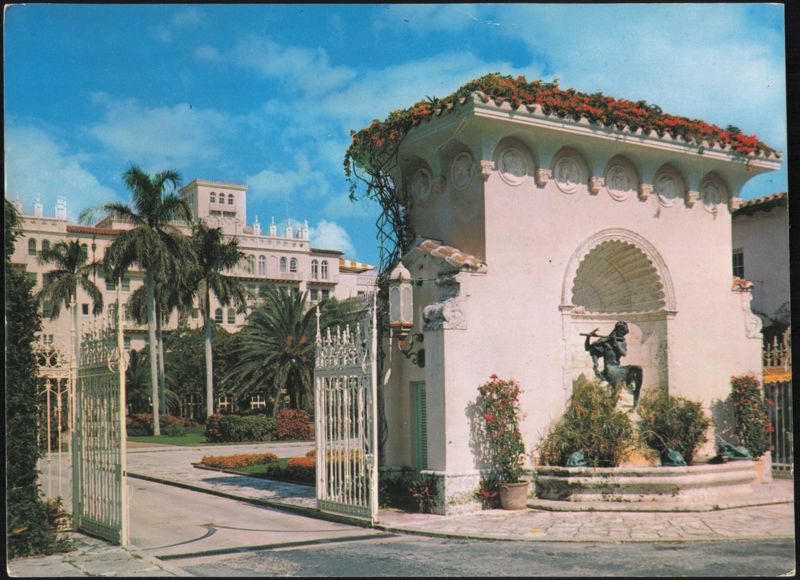 Boca Raton Club and Hotel Entrance, Florida H.W. Hannau