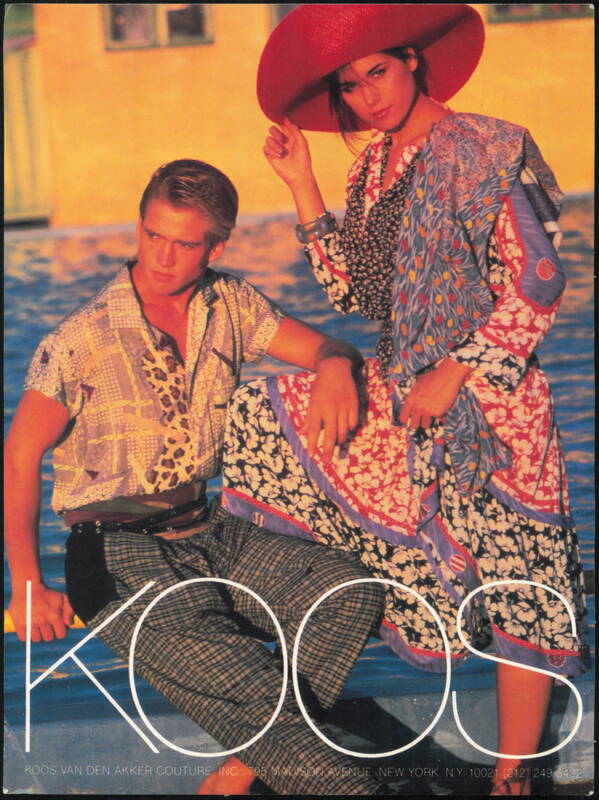 Koos Van Den Akker Couture Fashion Resort 1984 New York