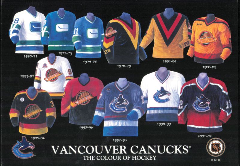 Vancouver Canucks The Colour of Hockey Jersey History BC Canada