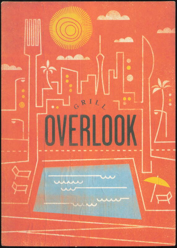 Overlook Grill Restaurant and Pool Graphic Design