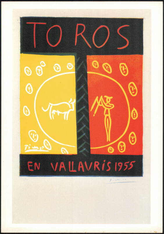 Pablo Picasso Toros en Vallauris 1955 Art Poster France