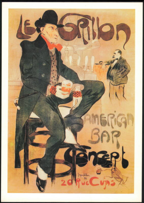 Jacques Villon Le Grillon American Bar Concert Art Poster New York