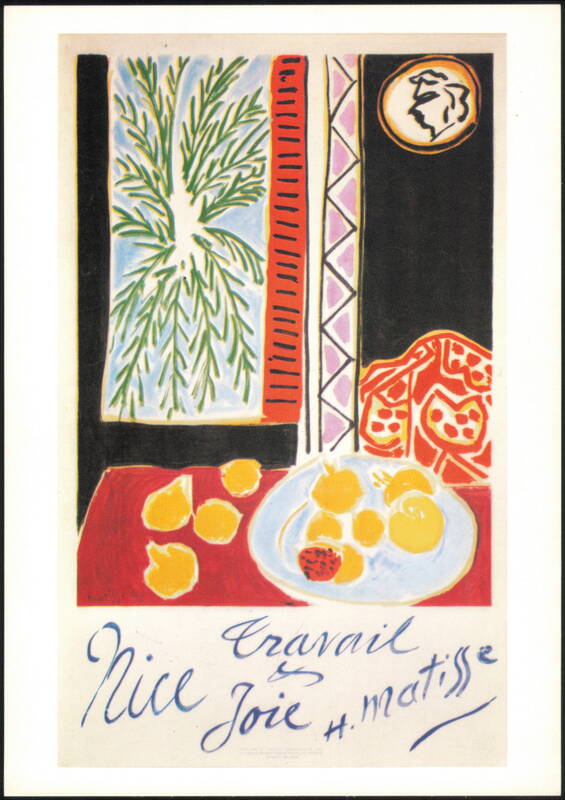 Henri Matisse Nice Travail-Joie 1947 Art Print Advertising Reproductions