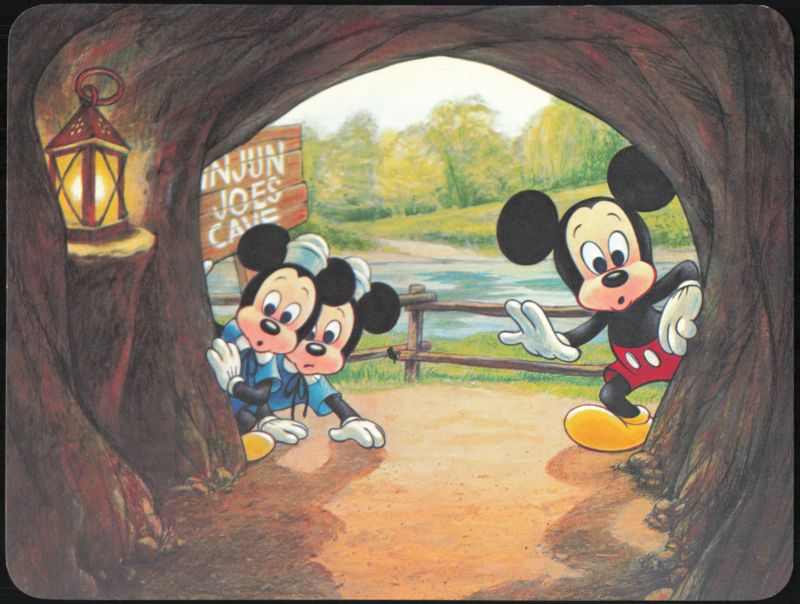 Mickey Mouse and Nephews at Injun Joe's Cave Anaheim California