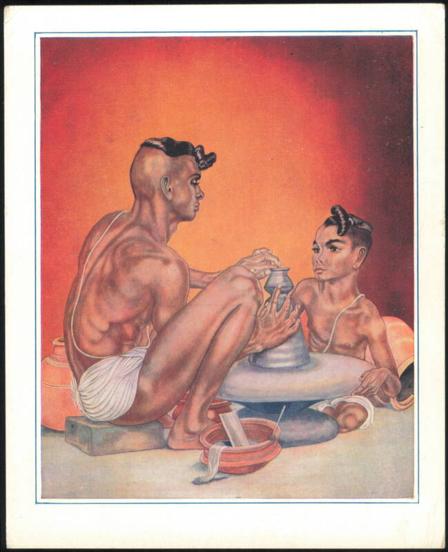 Travancore Potter and Apprentice, Indian Craftsmen Series