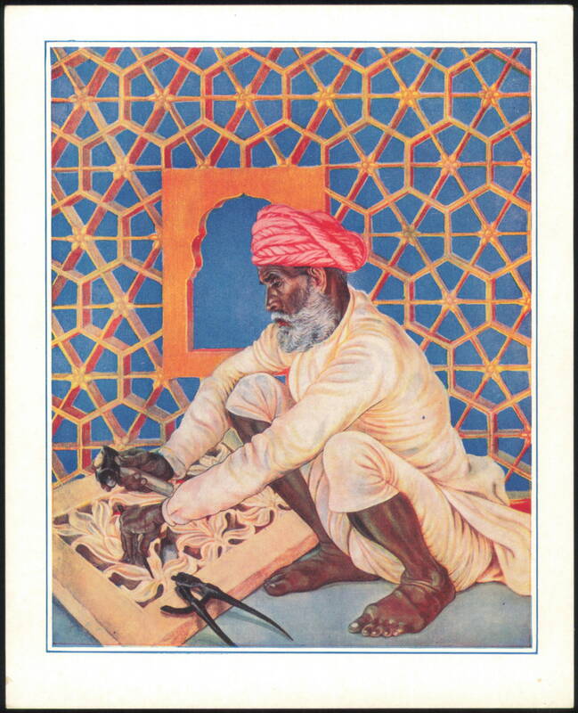 Stone Screen Carver, Indian Craftsmen by Stowitts Asian