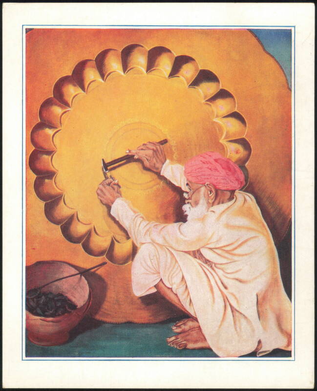 Brass Engraver at Jaipur School of Industrial Arts India