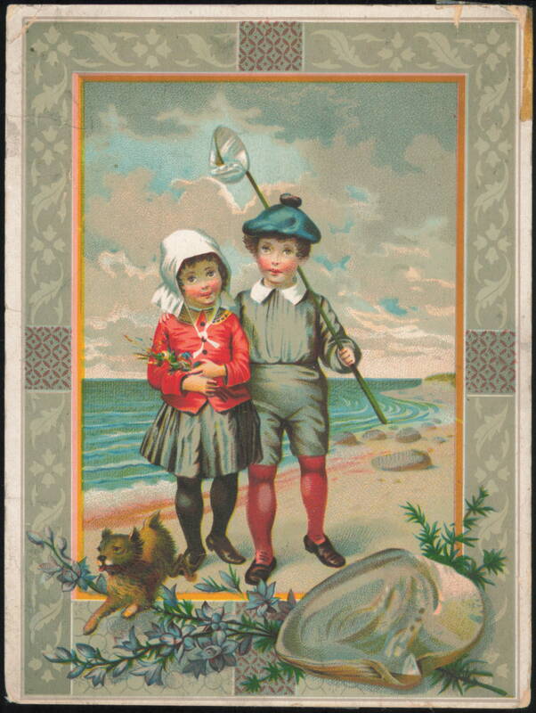 Children with Net on Beach, Stimson's Sudsen Advertising