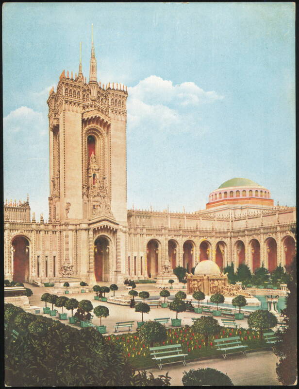 Mullgardt's Tower, Court of Abundance, Pan-Pac Exposition San Francisco California
