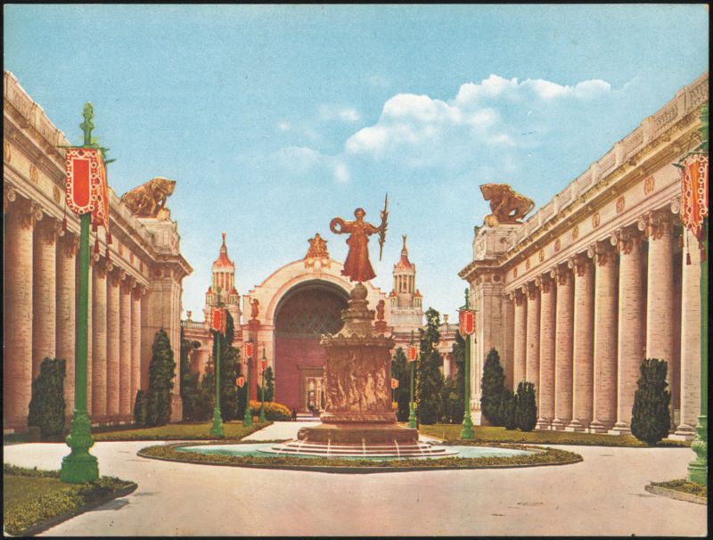 Fountain of Ceres, Court of Four Seasons, Pan-Pac Expo 1915 San Francisco California