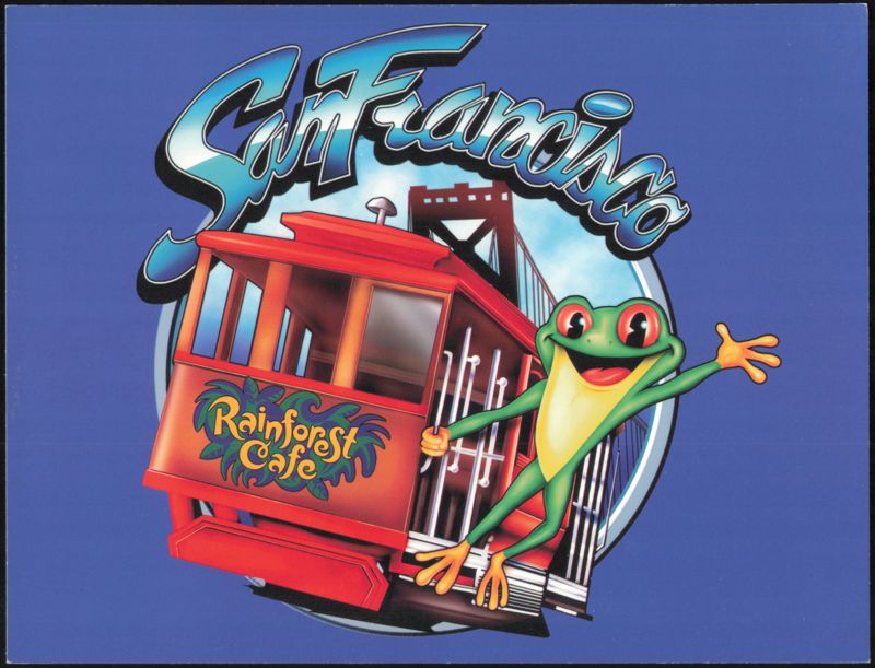 Rainforest Cafe San Francisco Cable Car Frog Mascot California