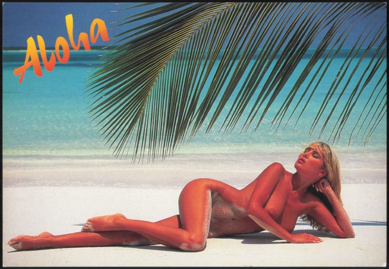 Aloha Woman Lying on Tropical Beach Hawaii Philip Barker