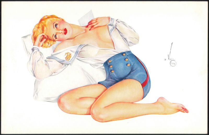 Varga Girl Pin-Up Illustration, Esky-Card Set #1, Card #4