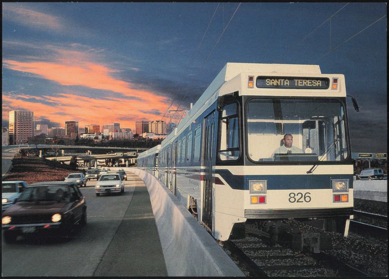 Guadalupe Corridor Project Light Rail Train 826 San Jose California