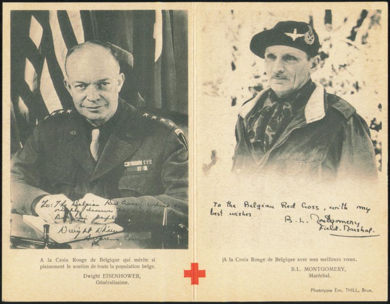 Dwight Eisenhower and B.L. Montgomery Belgian Red Cross Brussels Belgium
