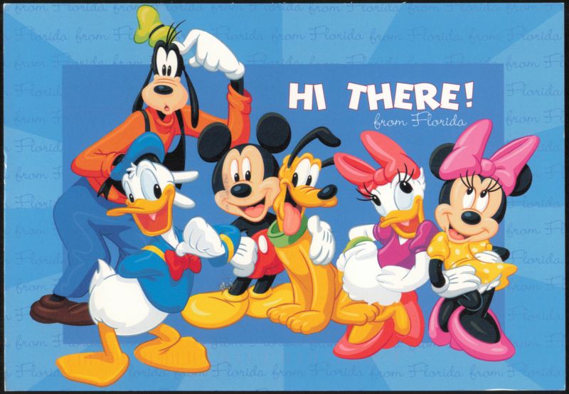 Disney Characters Hi There from Florida Orlando