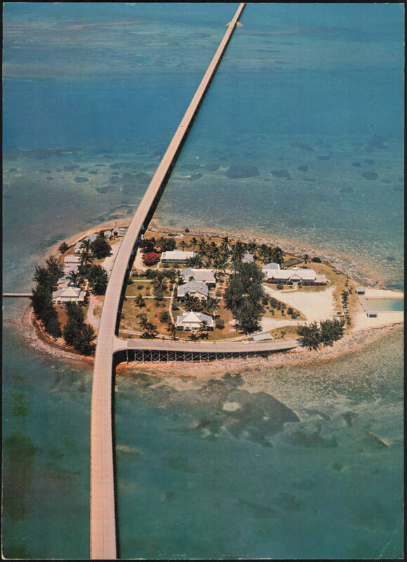 Seven Mile Bridge and Pigeon Key Aerial View Marathon Florida
