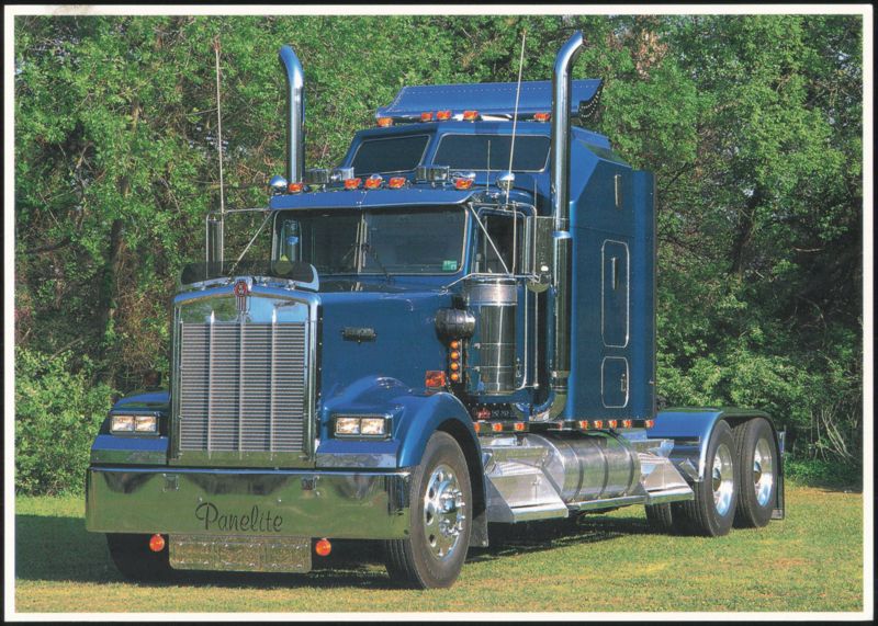1993 Blue Kenworth Semi Truck with Chrome Detailing